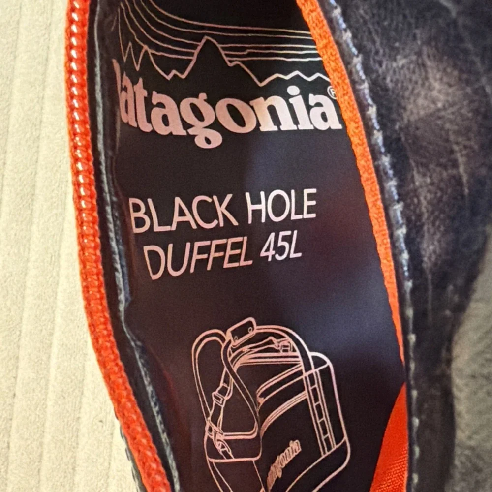 PATAGONIA Blue Orange Hole Duffel Bag 45 L Shiny version